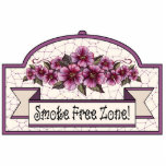 "Smoke Free Zone" - Decorative Sign - 17 Photo Cut Outs