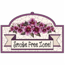 "Smoke Free Zone" - Decorative Sign - 17 Photo Cut Outs