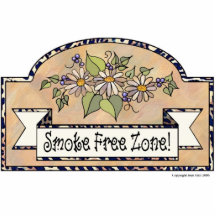 "Smoke Free Zone" - Decorative Sign Cut Out