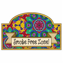 "Smoke Free Zone" - Decorative Sign Photo Sculptures