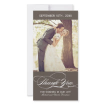 Smoke Thank You Photo Card (4x8)