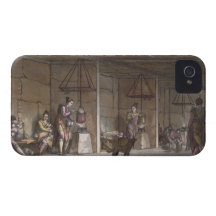 Smokehouse in Greenland (colour engraving) iPhone 4 Cover