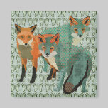 Smokey Amber Foxes Butterfly Magnet magnets