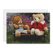 Smokey has a chat  flowers invitation