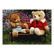 Smokey has a chat  flowers invitation