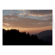 Smokey Mountain Sunset Greeting Cards