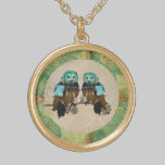 Smokey Rose Owls Necklace necklaces