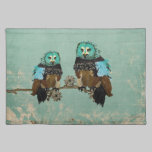 Smokey Rose Owls Placemat placemats