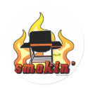 Smokin BBQ lover stickers