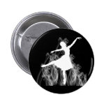 Smokin' Hot Ballerina Dancer Pinback Buttons