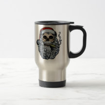 Smokin' Santa Skull Coffee Mugs