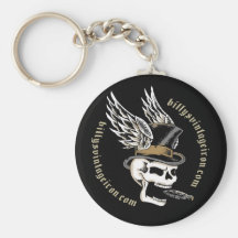 Smokin' Skull Wings Keychains