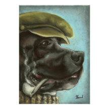 Smoking Dane Personalized Invites
