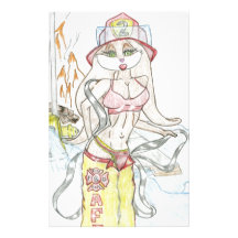 Smoking hot Fire fighting bunny.jpg Stationery