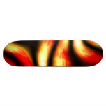 Smoking Hot Lava Molten Fire Trails On Black Custom Skateboard