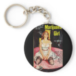 Smoking Pin-Up Key Chain
