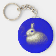 Smoking Rabbit Key Chain