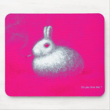 Smoking Rabbit Mousepads