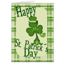 Smoking Shamrock Greeting Card