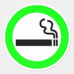 Smoking Sign Round Stickers