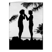 Smoking Silhouette, 1940s Greeting Cards