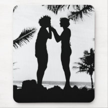 Smoking Silhouette, 1940s Mouse Pad