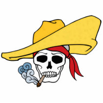 Smoking Skull, great image for Halloween Photo Cutouts