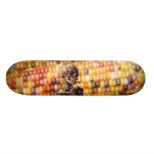 smoking skull maize skateboard