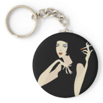 Smoking Woman keychains