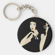 Smoking Woman Keychains