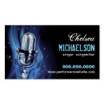 Smoky Microphone Performers Business Cards