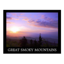 Smoky Mountain - Clingman Dome Sunrise Post Card