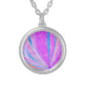 Smoky Tulip Abstract Art Necklace