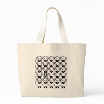 Smooth-Coated Border Collie in the Sheep Tote Bags