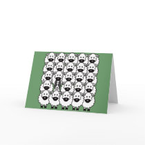 Smooth-Coated Border Collie in the Sheep Card