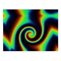 Smooth Colourful Swirl Postcard