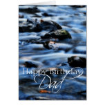 Smooth Water Happy Birthday Dad Card