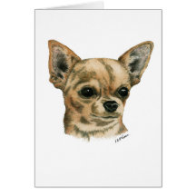 Smoothcoat chihuahua greeting card