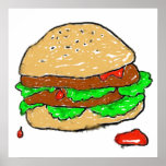 Smudgy Burger Print