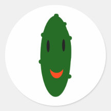 Snack Pickle Round Sticker