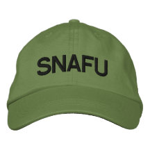 SNAFU EMBROIDERED BASEBALL CAPS