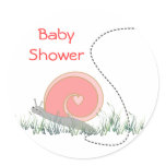 Snail Baby Shower Stickers