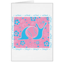 Snail Harbour Softball Greeting Cards