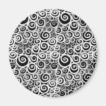 Snails BW Inverted Imã De Geladeira