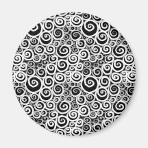 Snails BW Inverted Imãs De Geladeira