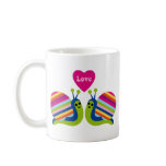 Snails in Love - Adorable Spring Striped Snails Coffee Mugs