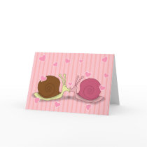 Snails In Love Greeting Card