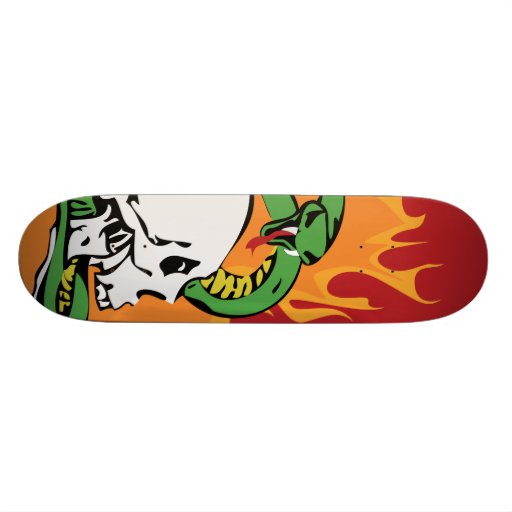 Snake and Skull Graphic Skateboard