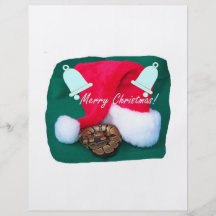 Snake by santa hat merry christmas and bells flyers