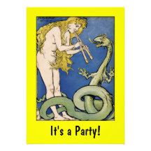 Snake Charmer - Art Nouveau: Party Invitation